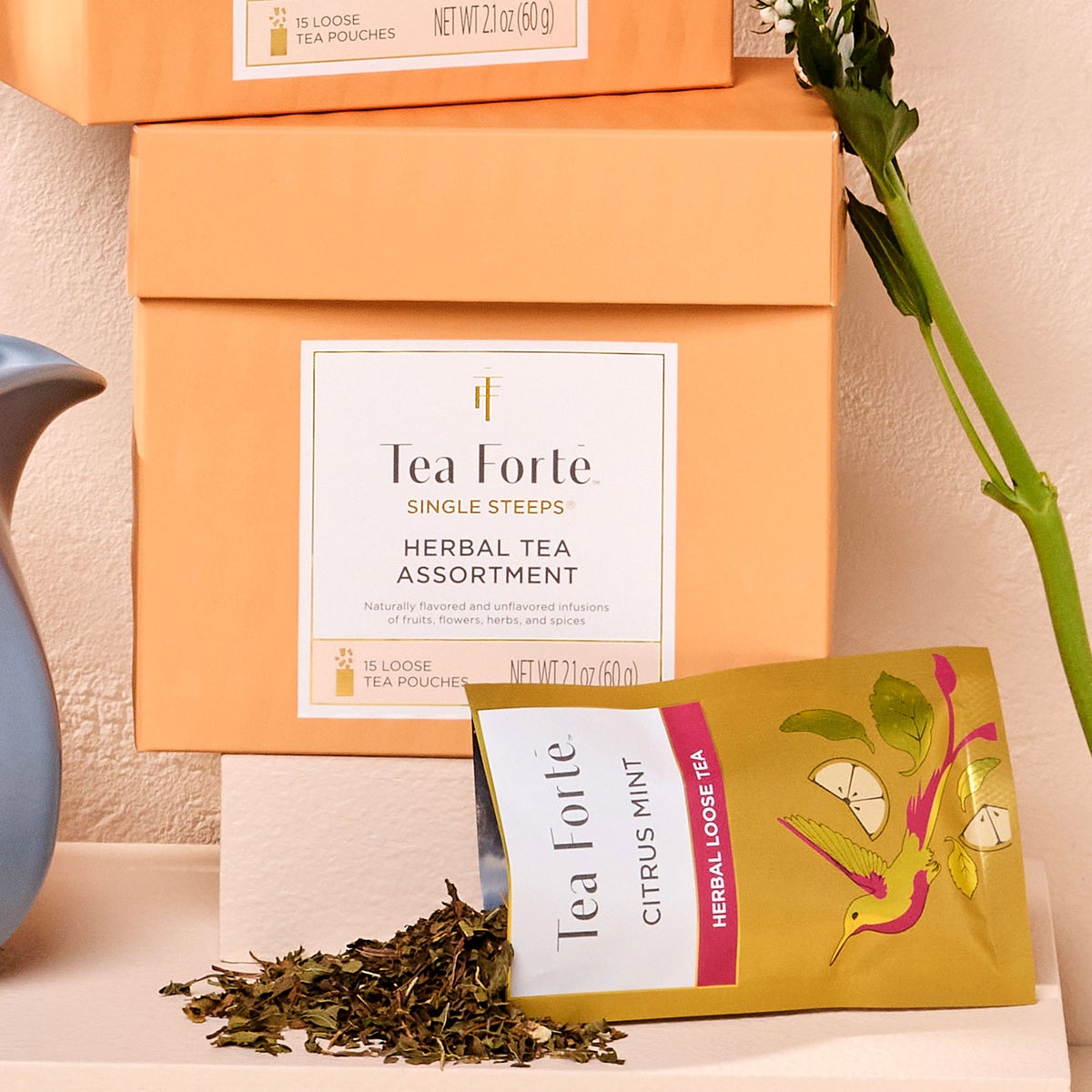 Blue Agave Fiore steeping cup from Tea Forté