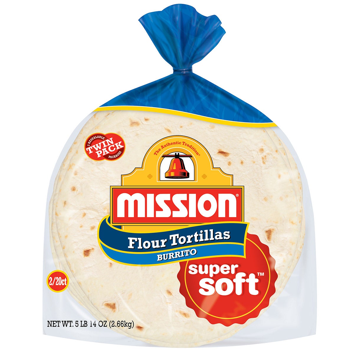 Mission 10-inch flour tortillas 40-count pack