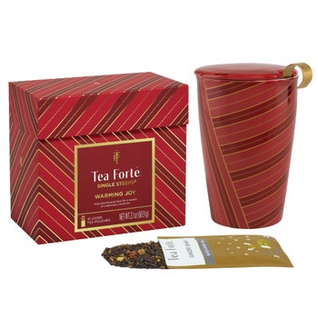 Tea Forté Warming Joy loose tea sampler set with steeping cup
