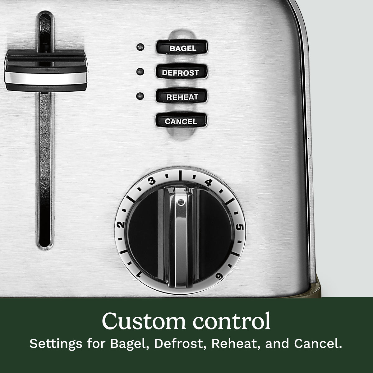 Four-slice Cuisinart toaster with chrome and black accents
