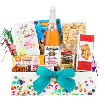 Napa Sonoma Supply birthday bites and bubbles gift box