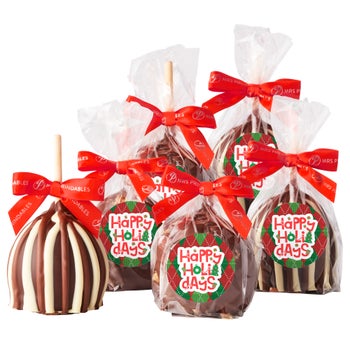 Mrs. Prindables holiday caramel apples 6-count gift assortment