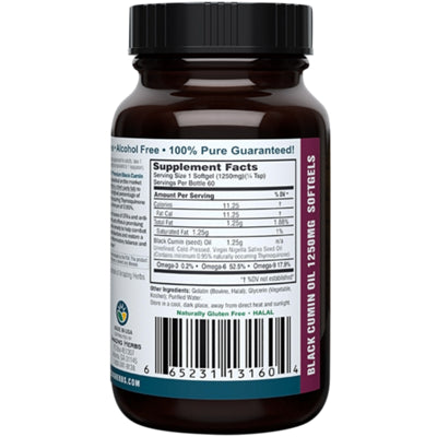 Amazing Herbs cold-pressed black cumin seed oil softgels
