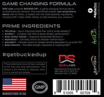 Blood Raz pre-workout by Bucked Up