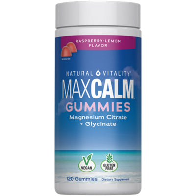 Natural Vitality MAXCALM Raspberry Lemon magnesium gummies