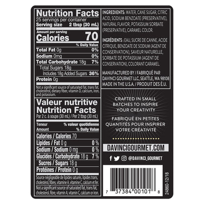 DaVinci Gourmet vanilla syrup plastic bottle front view