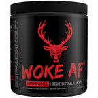 Bucked Up Woke AF Blood Raz high-stimulant pre-workout