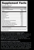 Woke AF Blood Raz pre-workout, 12.43 oz. container