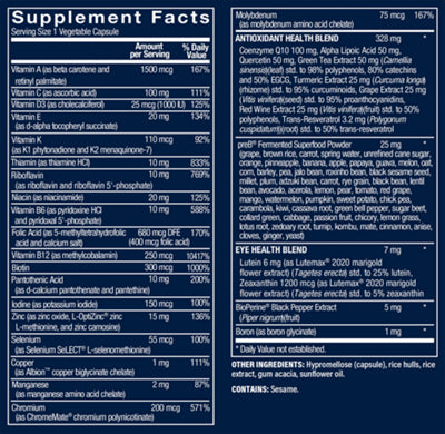 Vthrive men's once-daily multivitamin supplement
