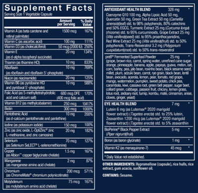 Vthrive Men's 50+ one-daily multivitamin supplement