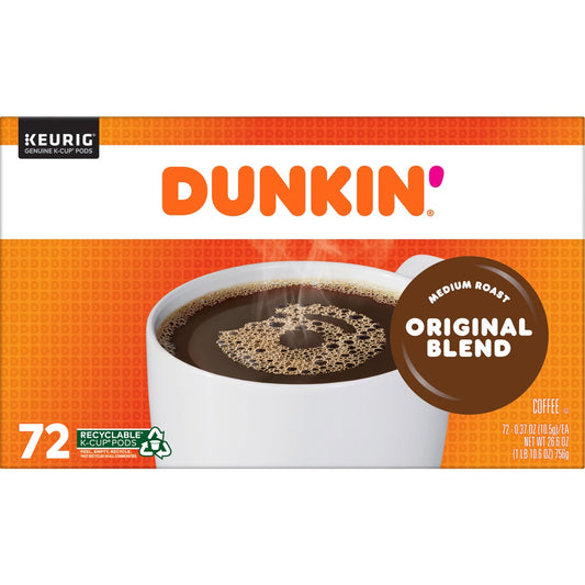 Dunkin' Donuts Original Blend medium roast K-Cup pods 72 count