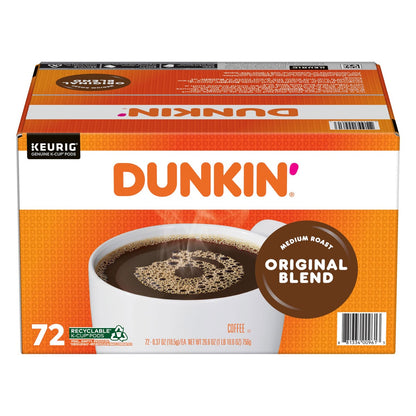 72-count Dunkin' Donuts Original Blend K-Cup coffee pack