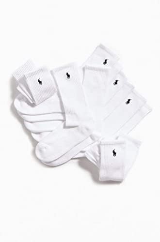 Men's cushioned crew sports socks 6 pack