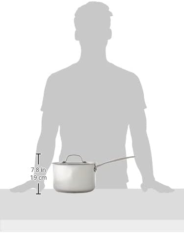 Cuisinart saucepan showing mirror finish and cover