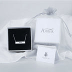 Engraved stainless steel bar necklace by Anavia