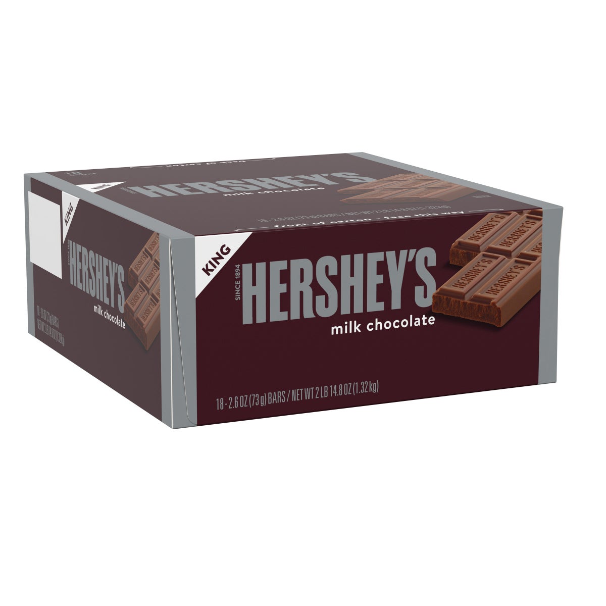 Hershey's king size milk chocolate bars 18-count pack