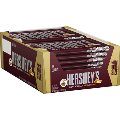 Hershey's milk chocolate with almonds king size 18-count