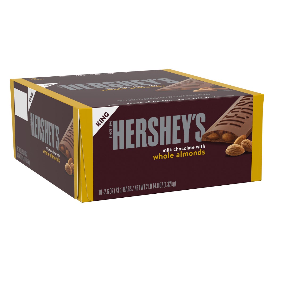 18-count Hershey's milk chocolate almond candy pack