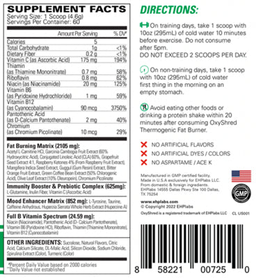 OxyShred Kiwi Strawberry 8.9 oz. thermogenic supplement