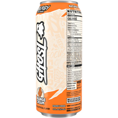 Orange Cream GHOST Energy drink can