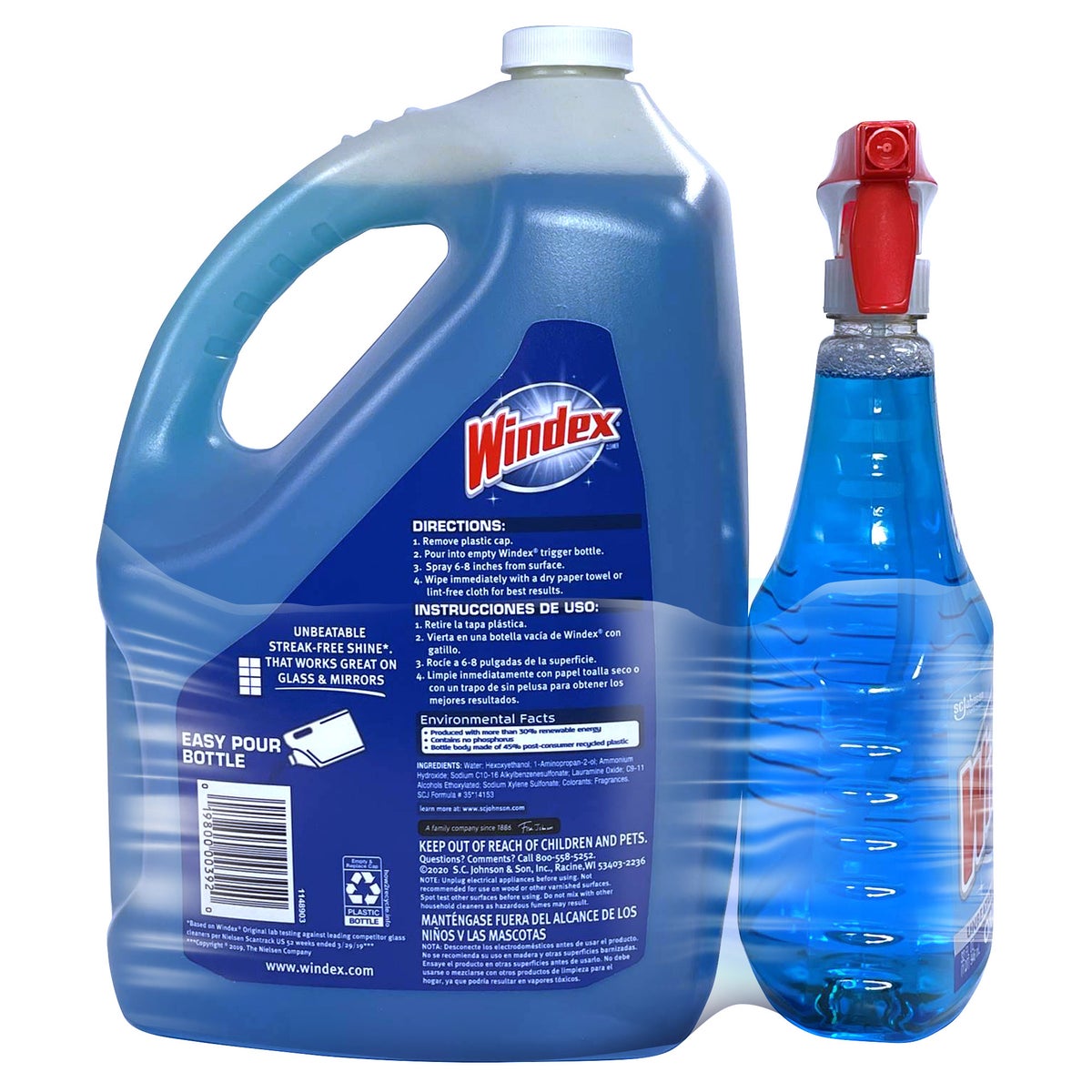 Windex Original glass cleaner 169 fl oz refill bottle