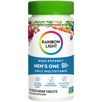 Rainbow Light Men's One 50+ daily multivitamin, 120 tablets