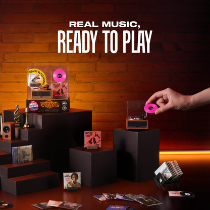Mini Brands palm-sized working record player playset