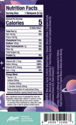 Alani Nu Cosmic Stardust stick pack close-up