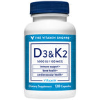 The Vitamin Shoppe Vitamin D3 and K2, 120 capsules