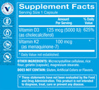 The Vitamin Shoppe D3 and K2 supplement, 5,000 IU D3 per serving