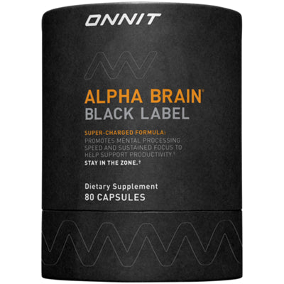 Onnit Labs Alpha Brain Black Label 80-capsule supplement