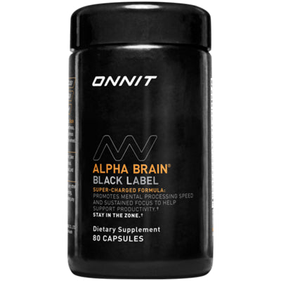 Alpha Brain Black Label focus and alertness supplement