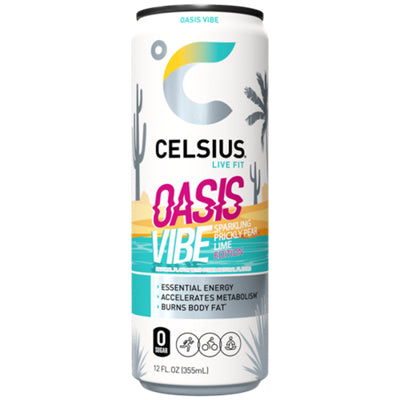 Celsius Oasis Vibe sparkling energy drink 12-pack