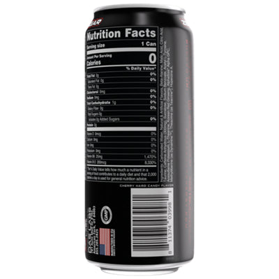 Cherry Candy flavored Bucked Up energy drink cans