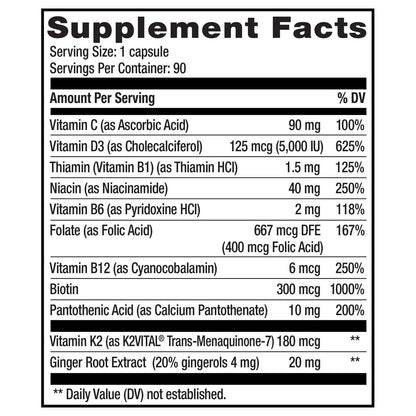 Vegetarian capsules for daily heart and bone support