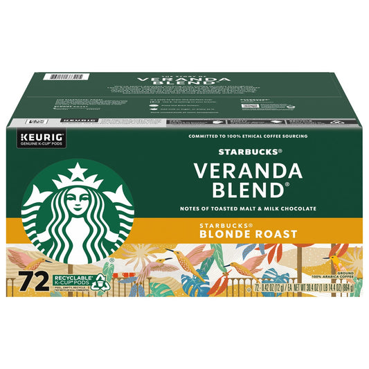 Starbucks Veranda Blend blonde roast K-Cup 72-count box