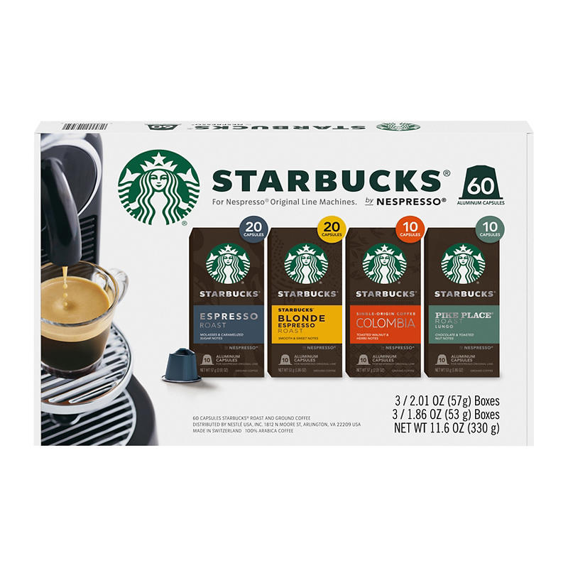 Starbucks by Nespresso Original Line variety pack 60 ct