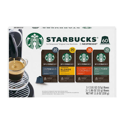Starbucks by Nespresso Original Line variety pack 60 ct