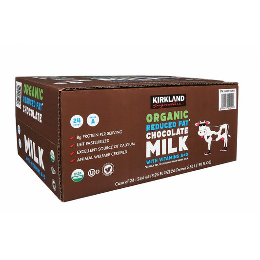 Kirkland Signature organic reduced fat chocolate milk 24-count