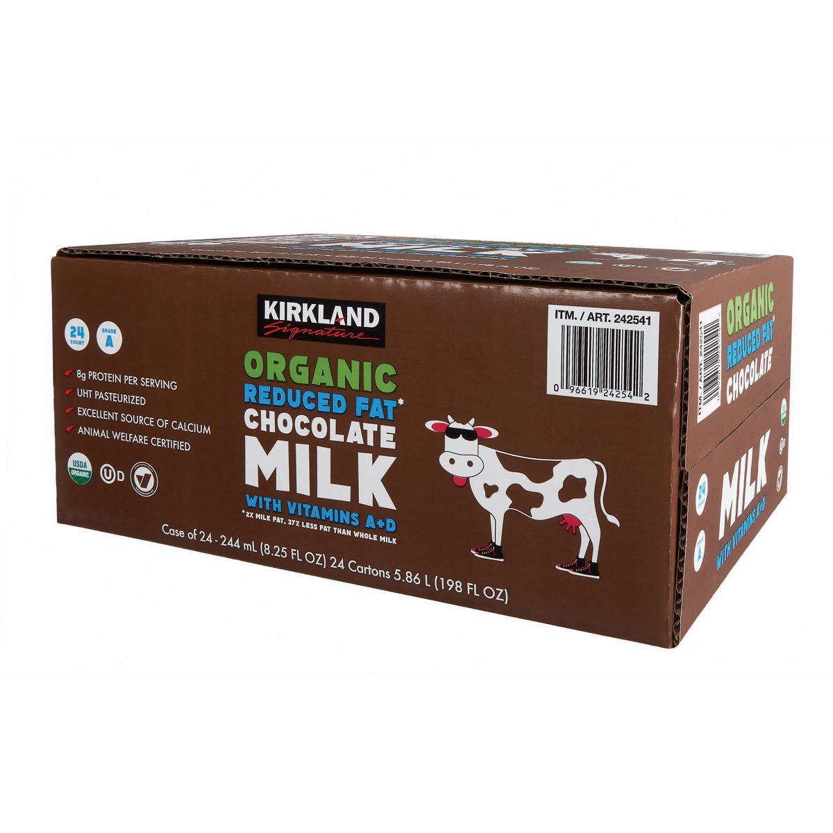Kirkland Signature chocolate milk 8.25 fl oz cartons