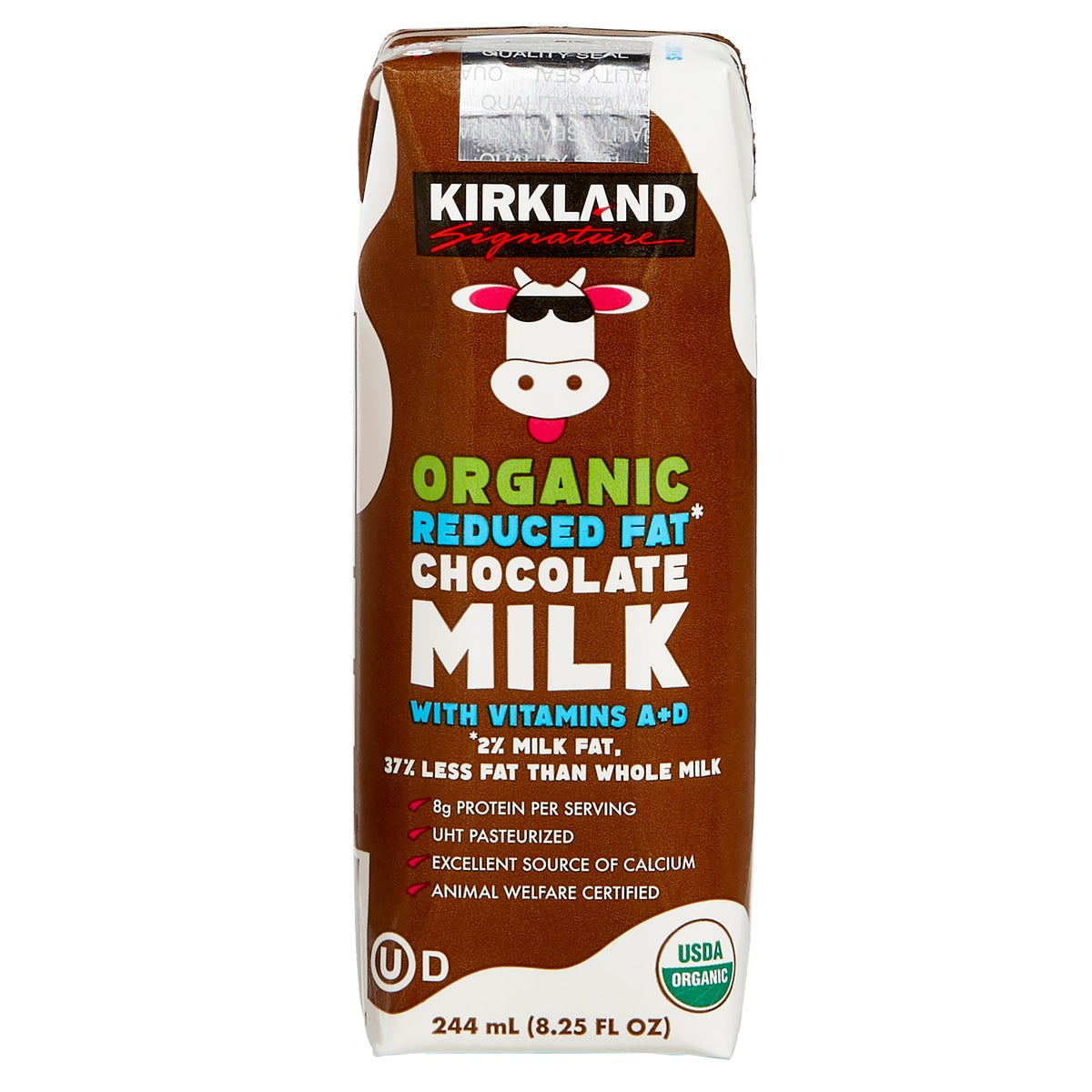 Kirkland Signature 2% chocolate milk carton pack