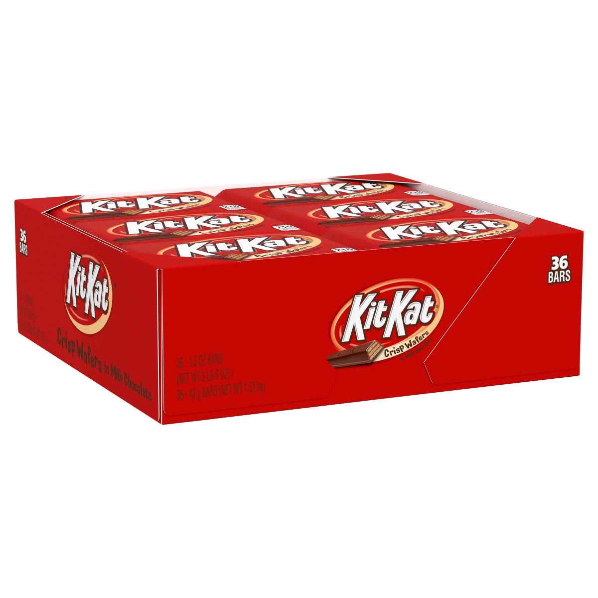 Kit Kat crisp wafers in milk chocolate 36-count box