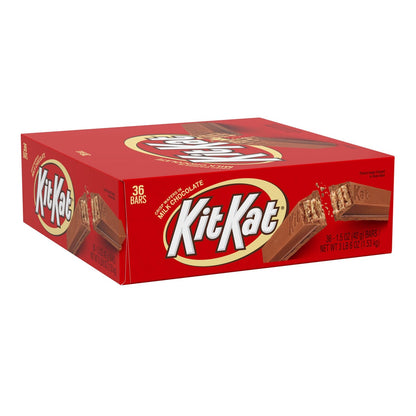 Close-up of Kit Kat crisp wafer candy bar