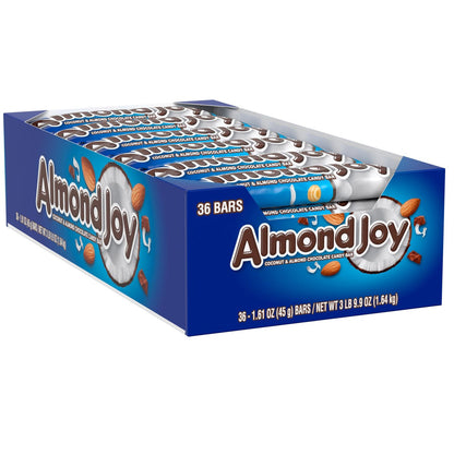 Seasonal candy box of Almond Joy bars