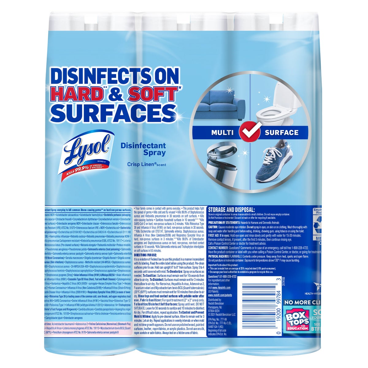 Lysol 19 oz disinfectant spray cans