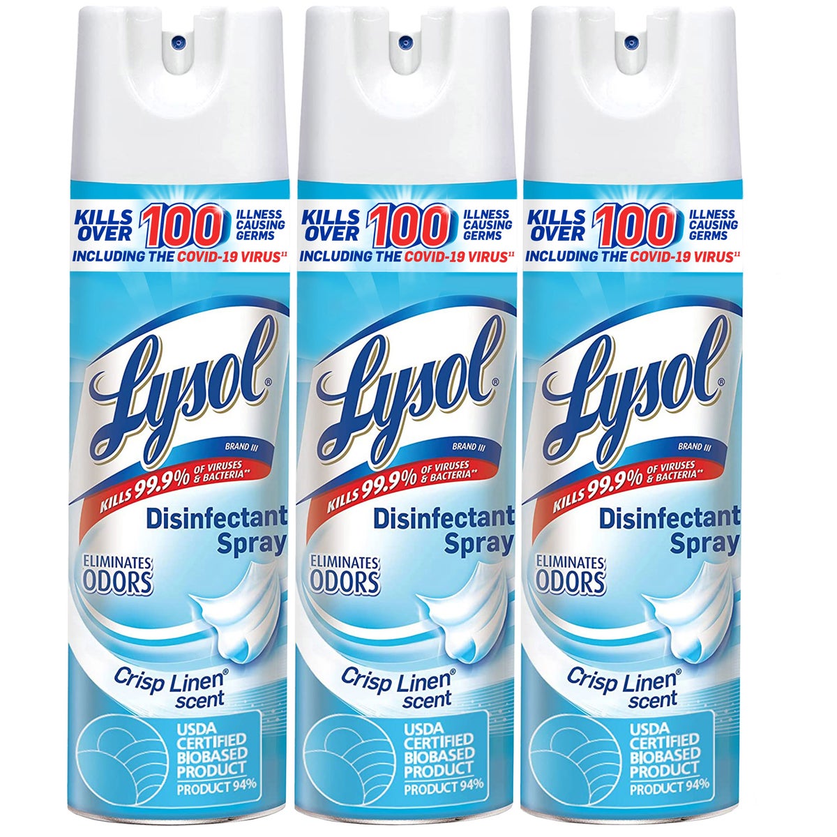 Crisp Linen Lysol spray for home cleaning