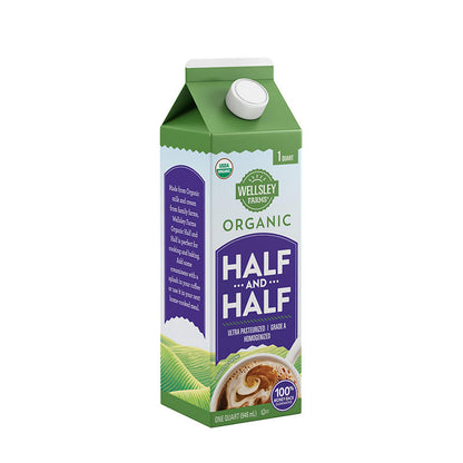 Wellsley Farms half and half dairy carton