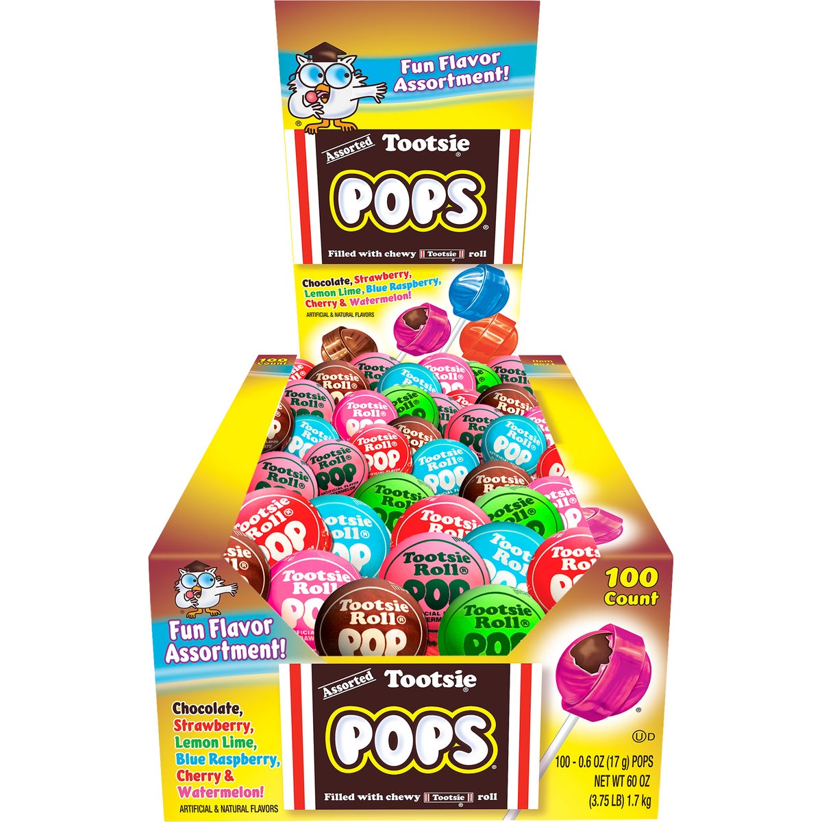 Tootsie Fun Flavor assorted pops 100-count pack