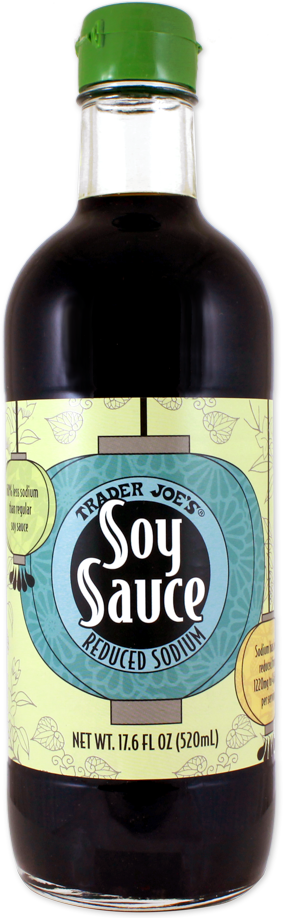 Trader Joe's reduced sodium soy sauce bottle