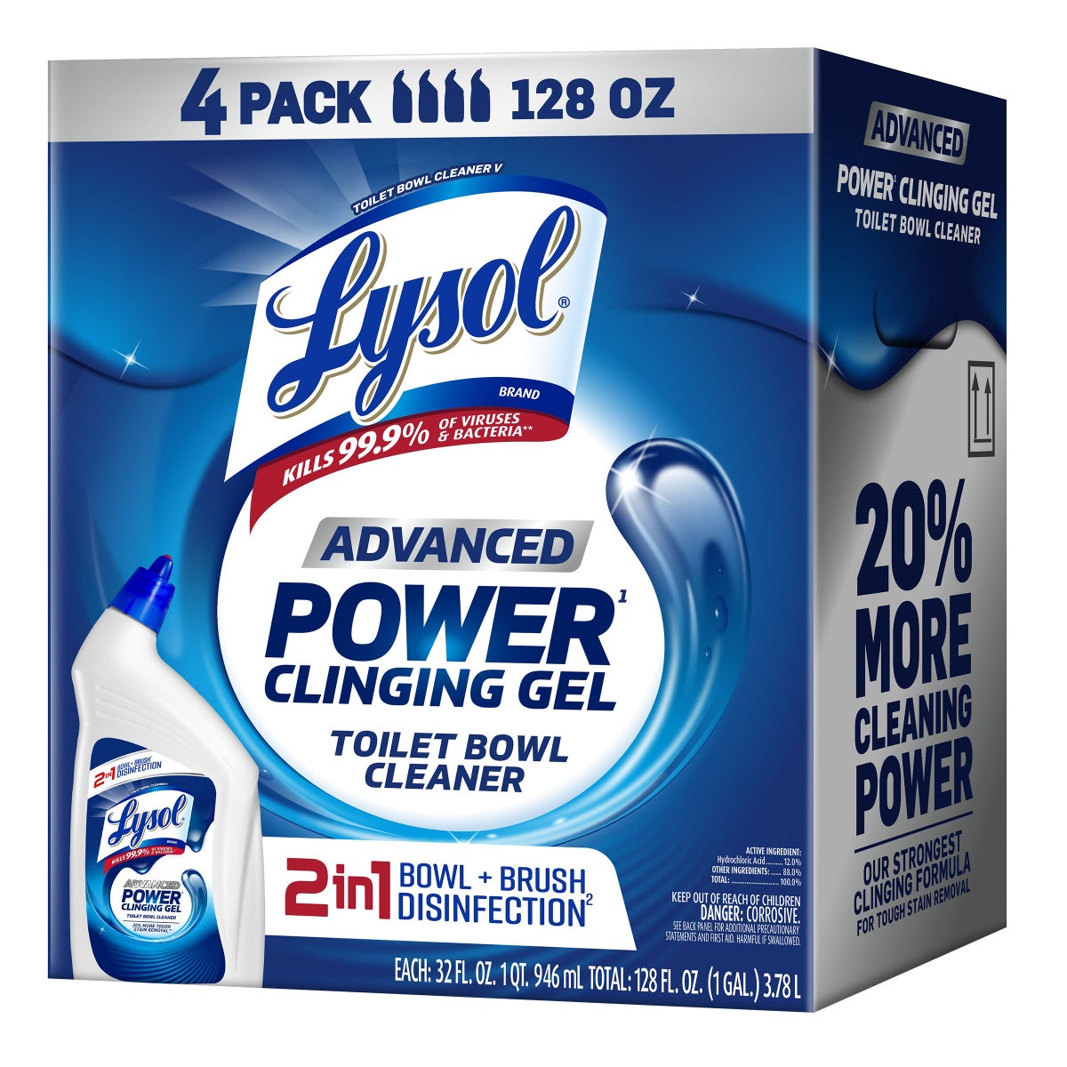 Lysol Advanced Toilet Bowl Cleaner 4-count pack